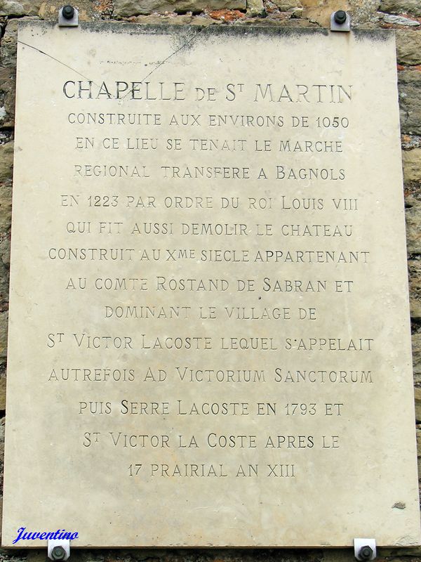 Chapelle St-Martin à St-Victor-la-Coste